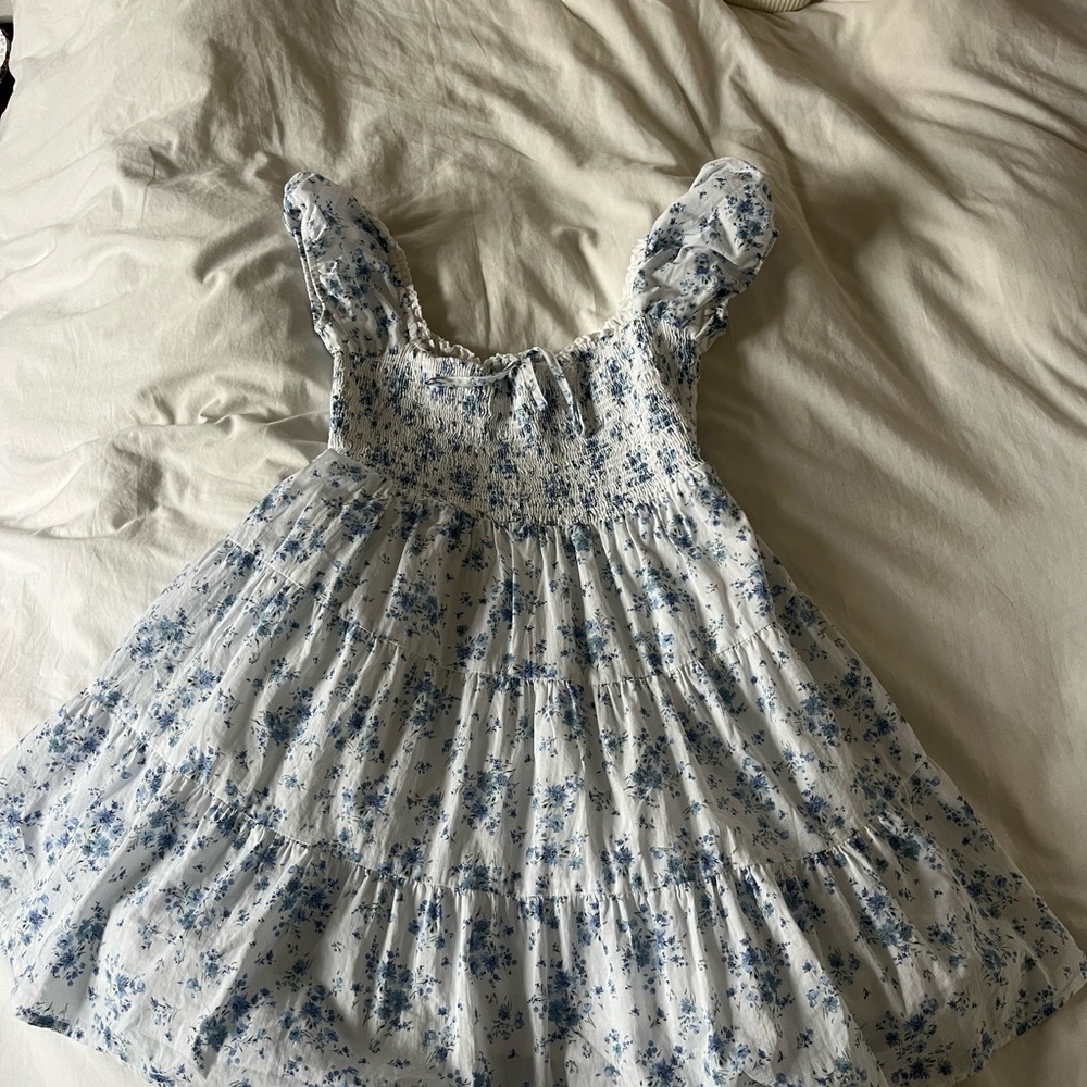 Garage Blue Floral Mini Dress